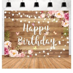 Happy Birthday Banner Backdrop NIP